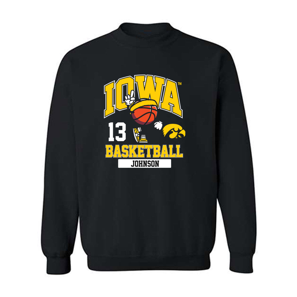 Iowa - NCAA Women's Basketball : Kennise Johnson - Classic Fashion Shersey Crewneck Sweatshirt-0