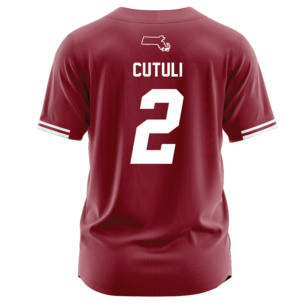 UMass - NCAA Softball : Olivia Cutuli - Burgundy Softball Jersey-1