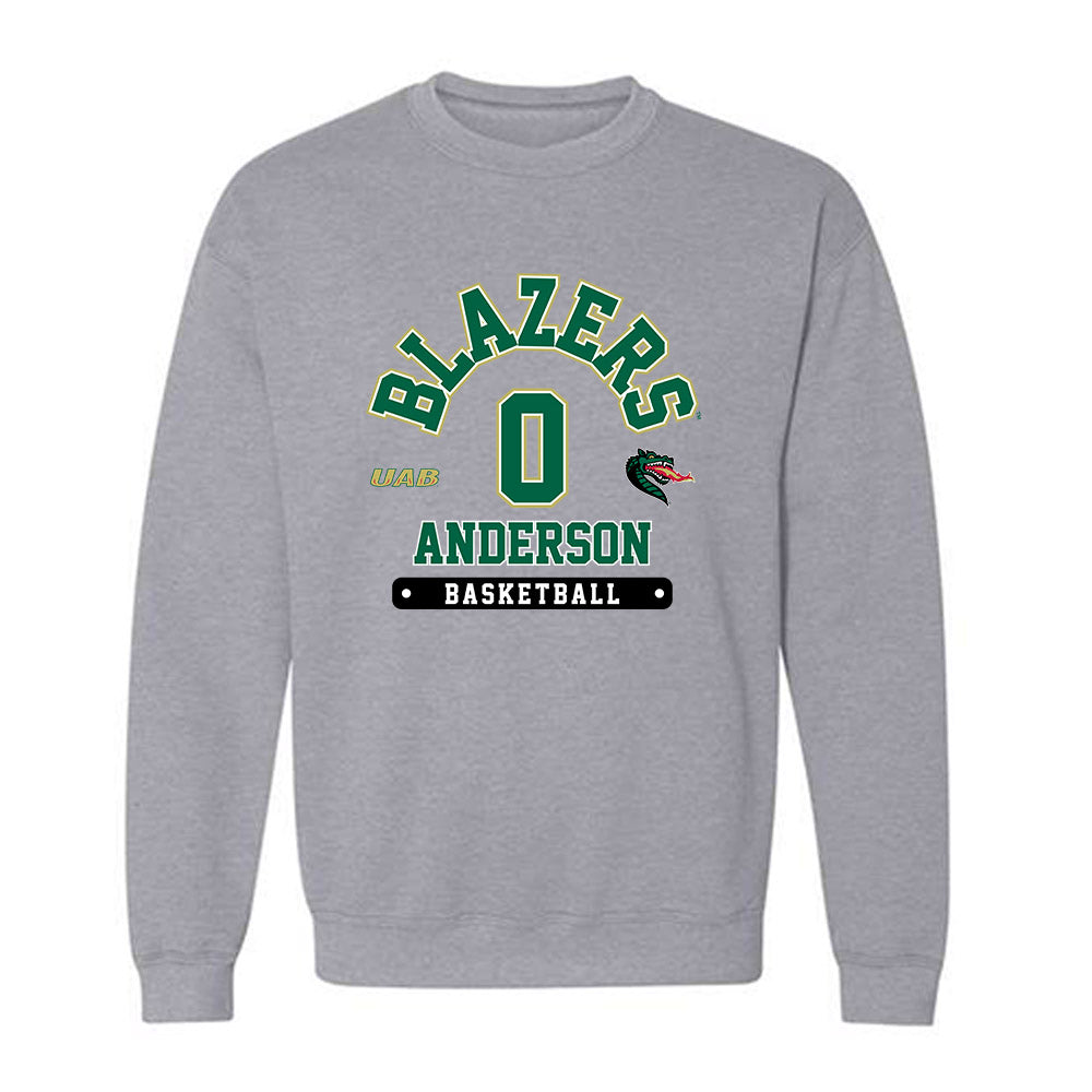 UAB - NCAA Men's Basketball : Dayjaun Anderson - Classic Fashion Shersey Crewneck Sweatshirt-0