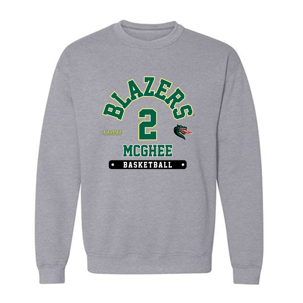 UAB - NCAA Men's Basketball : JaBorri McGhee - Classic Fashion Shersey Crewneck Sweatshirt-0