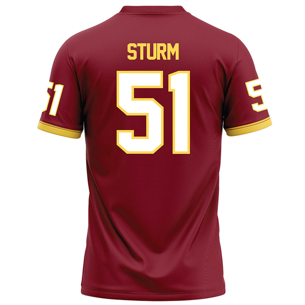 NSU - NCAA Football : Chase Sturm - Maroon Football Jersey