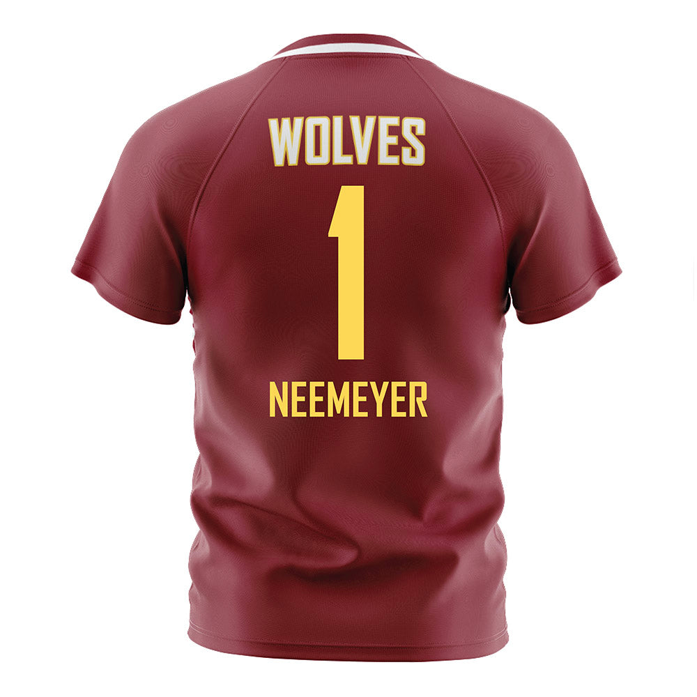 NSU - NCAA Women's Soccer : Ilee Neemeyer - Maroon Soccer Jersey-1