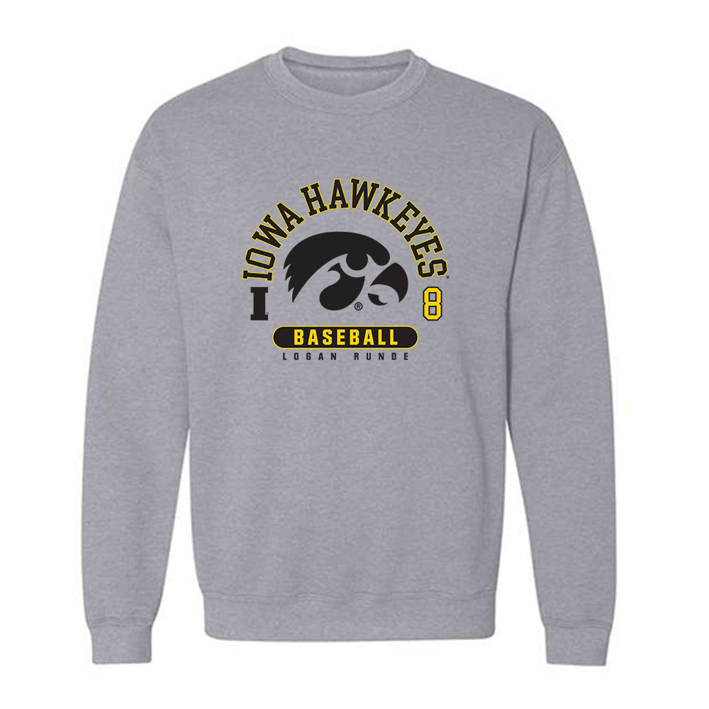 Iowa - NCAA Baseball : Logan Runde - Crewneck Sweatshirt-0