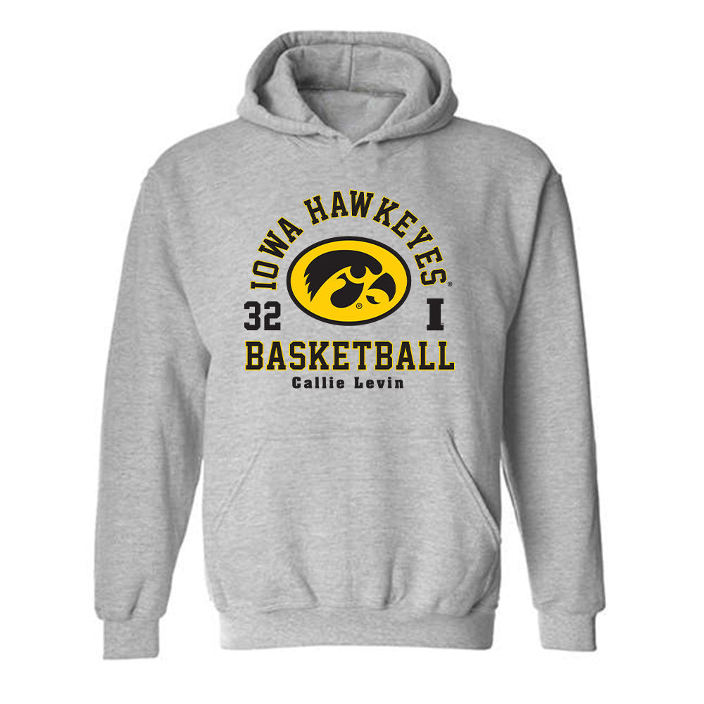 Iowa - NCAA Women's Basketball : Callie Levin - Classic Fashion Shersey Hooded Sweatshirt-0