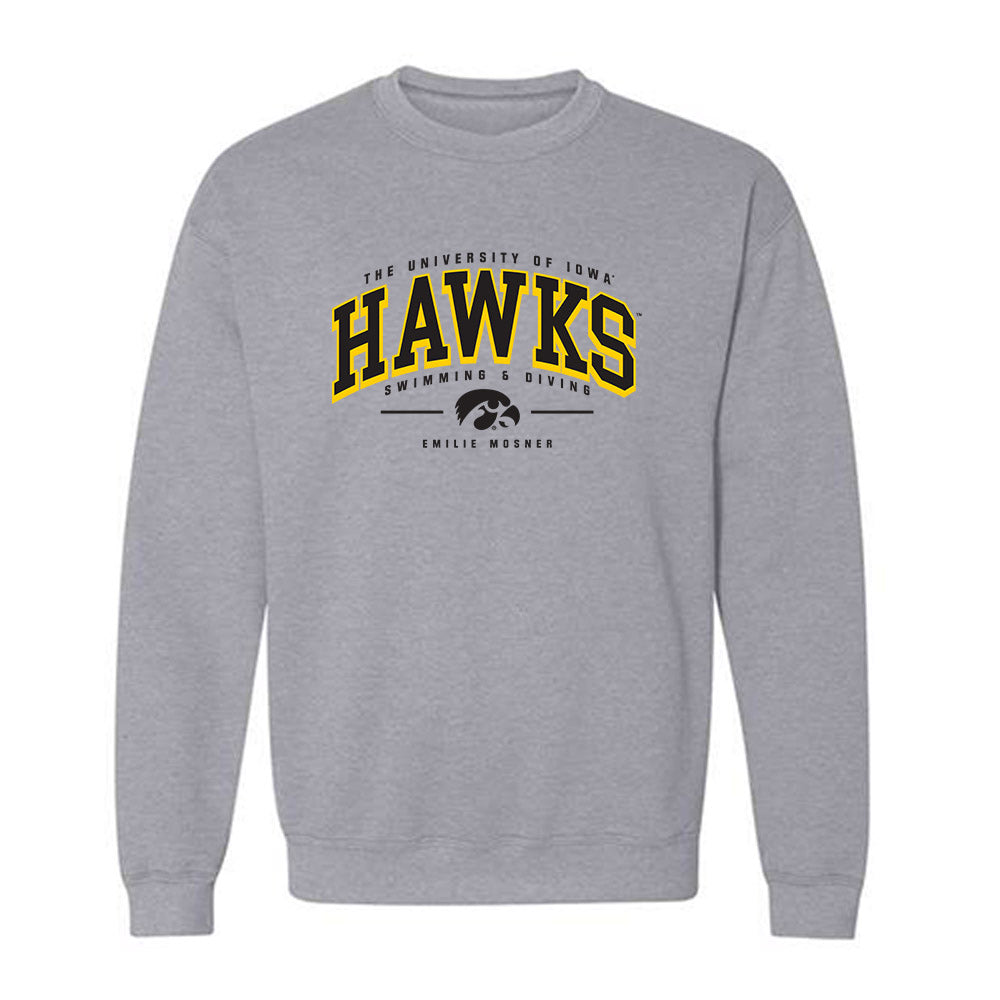 Iowa - NCAA Women's Swimming & Diving : Emilie Mosner - Classic Fashion Shersey Crewneck Sweatshirt-0