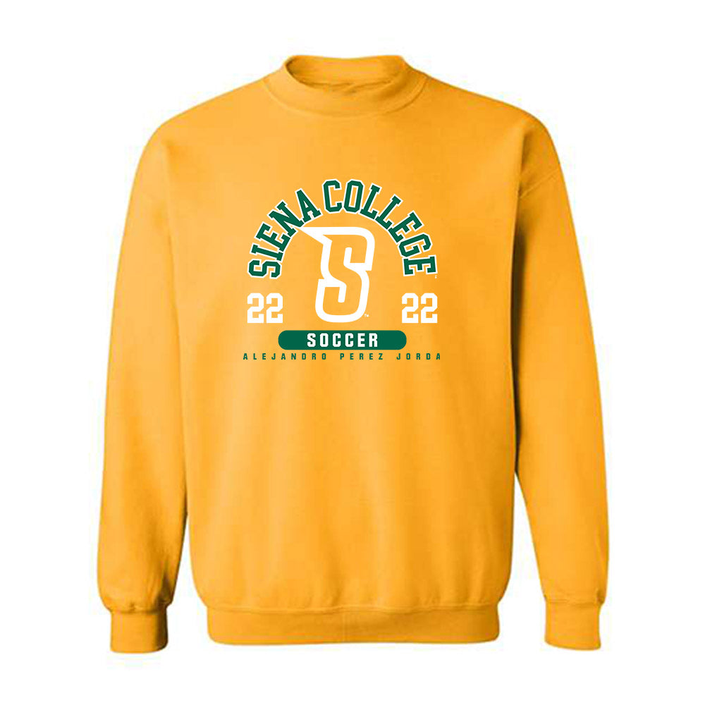 Siena - NCAA Men's Soccer : Alejandro Perez Jorda - Classic Fashion Shersey Crewneck Sweatshirt-0