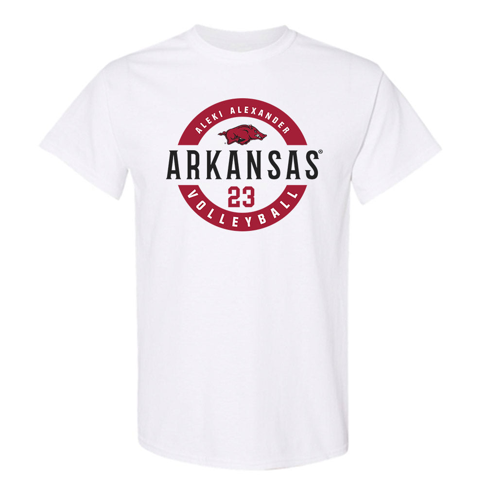 Arkansas - NCAA Women's Volleyball : Aleki Alexander - Classic Fashion Shersey T-Shirt