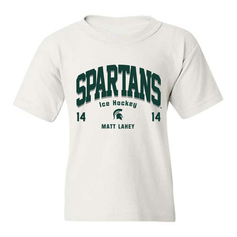 Michigan State - NCAA Men's Ice Hockey : Matt Lahey - Classic Fashion Shersey Youth T-Shirt-0
