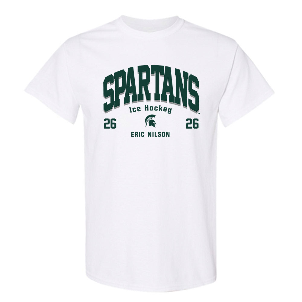 Michigan State - NCAA Men's Ice Hockey : Eric Nilson - Classic Fashion Shersey T-Shirt-0