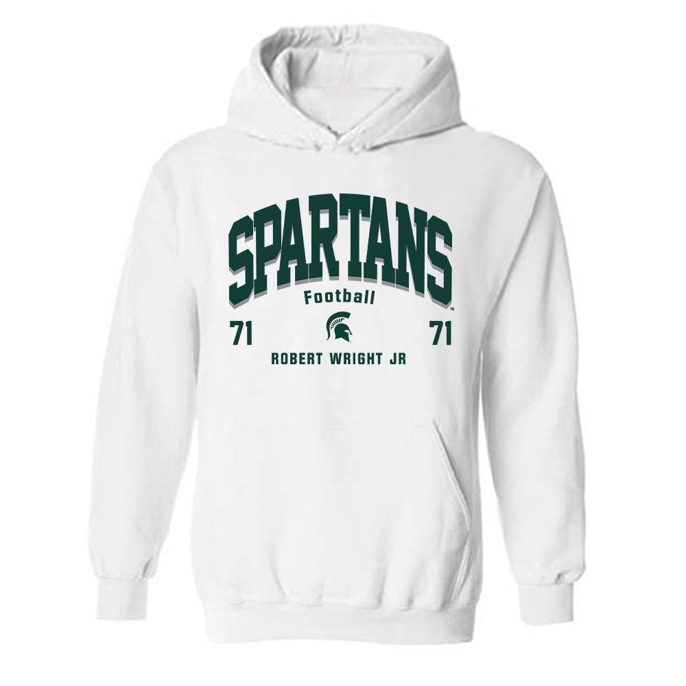 Michigan State - NCAA Football : Robert Wright Jr - Classic Fashion Shersey Hooded Sweatshirt-0
