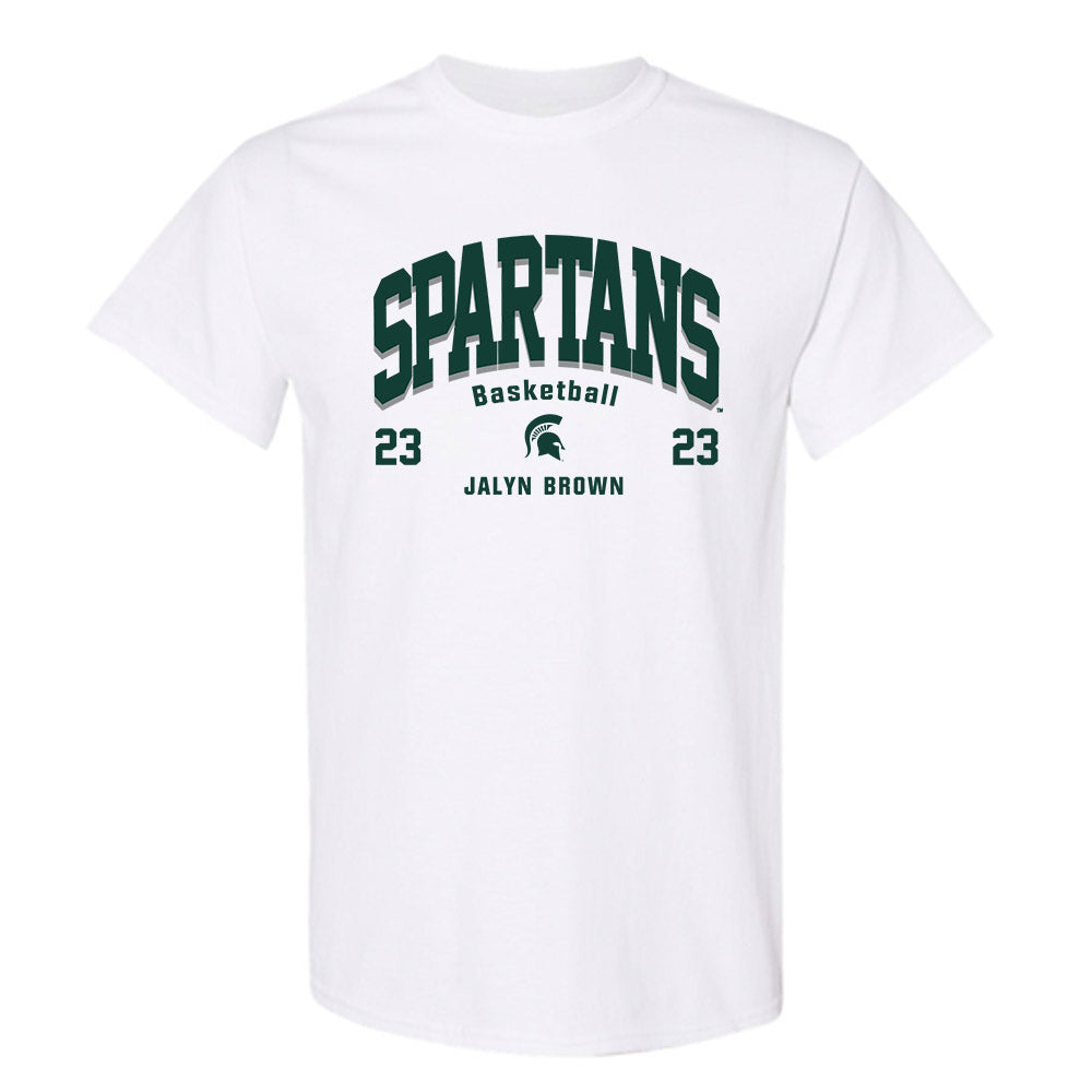 Michigan State - NCAA Women's Basketball : Jalyn Brown - Classic Fashion Shersey T-Shirt-0