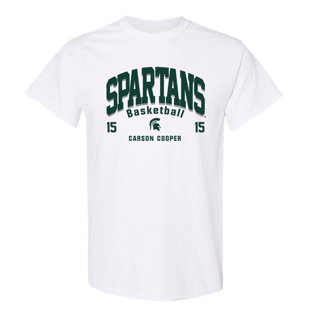 Michigan State - NCAA Men's Basketball : Carson Cooper - Classic Fashion Shersey T-Shirt-0