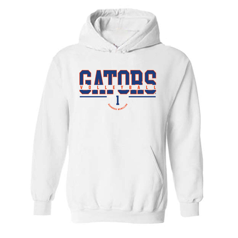 Florida - NCAA Women's Volleyball : DeAndrea McMillian - Classic Fashion Shersey Hooded Sweatshirt-0