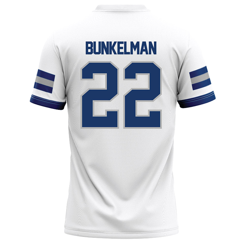 Drake - NCAA Football : Derrick Bunkelman - White Football Jersey-1