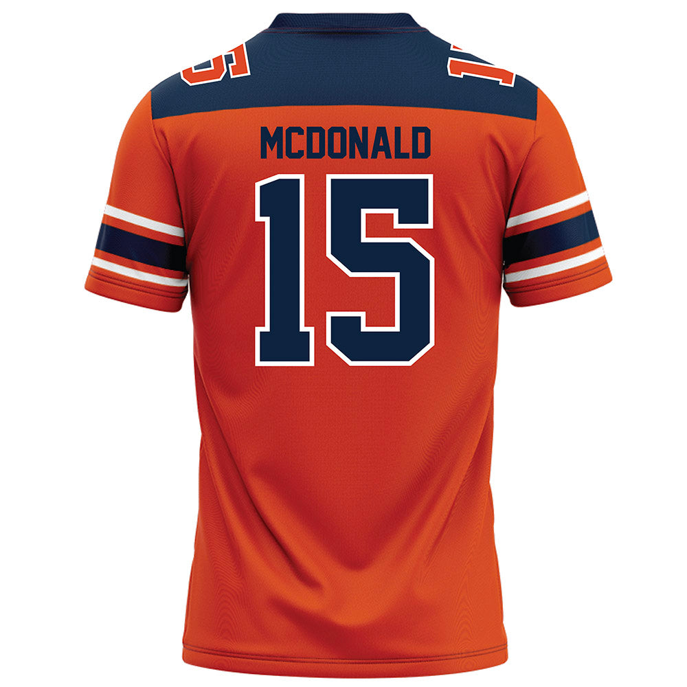 Syracuse - NCAA Football : Derek McDonald - Orange Football Jersey