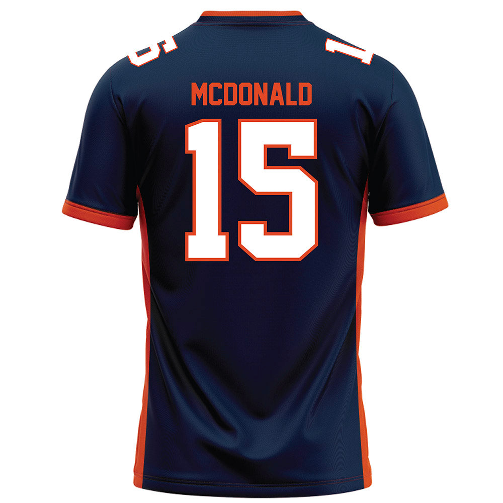 Syracuse - NCAA Football : Derek McDonald - Blue Football Jersey