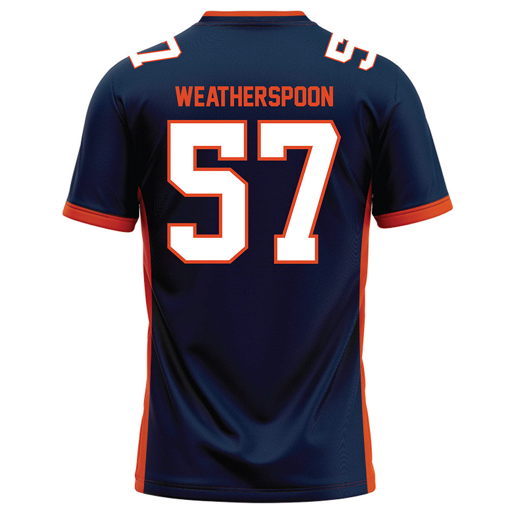 Syracuse - NCAA Football : Dametrius Weatherspoon - Blue Football Jersey-1