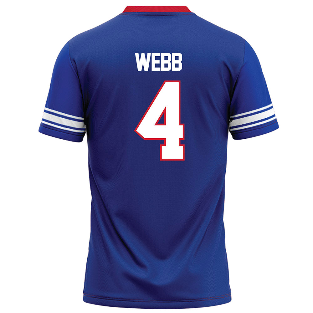 SMU - NCAA Football : Terry Webb - Blue Football Jersey-1