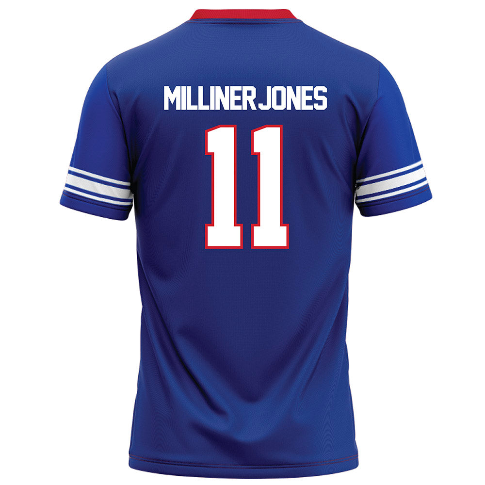 SMU - NCAA Football : Jaden Milliner-Jones - Blue Football Jersey-1