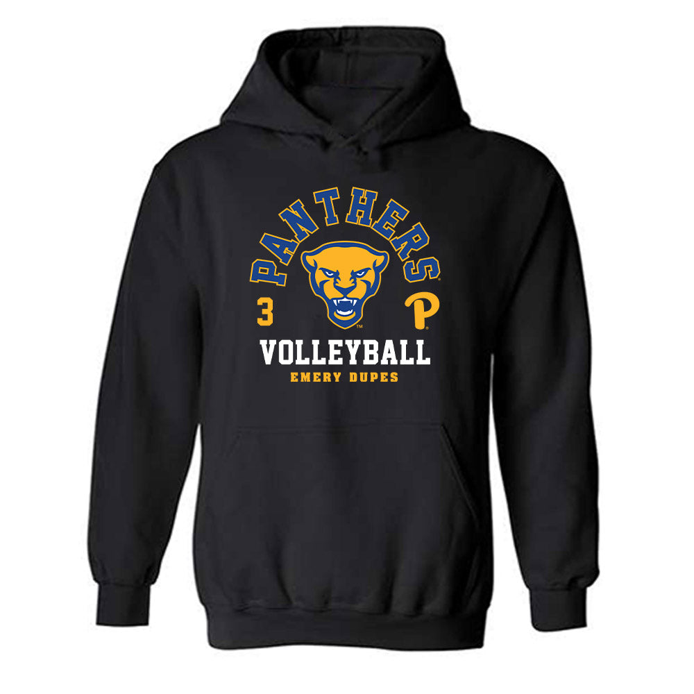 Pittsburgh - NCAA Women's Volleyball : Emery Dupes - Fashion Shersey Hooded Sweatshirt-0