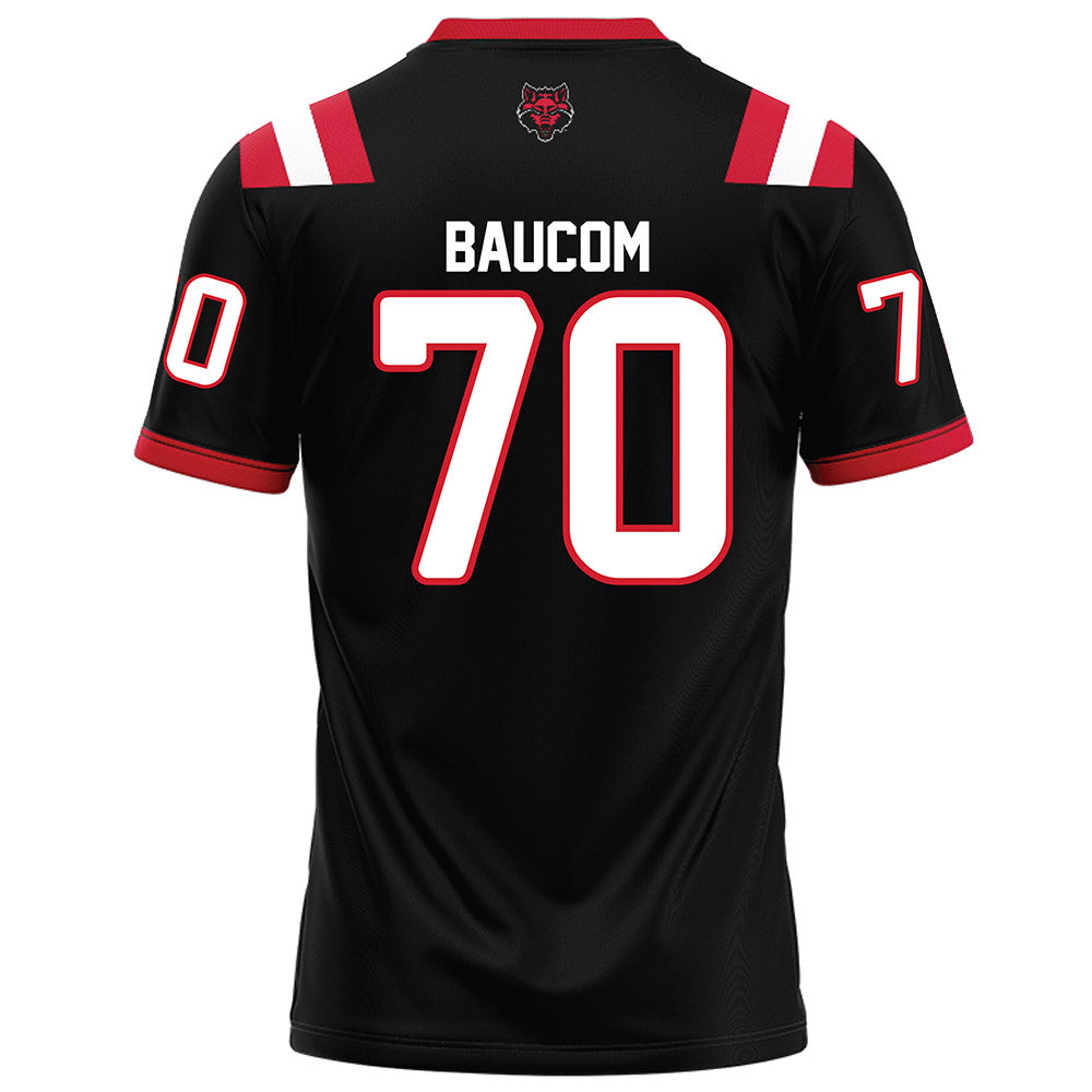 Arkansas State - NCAA Football : Royce Baucom - Black Football Jersey