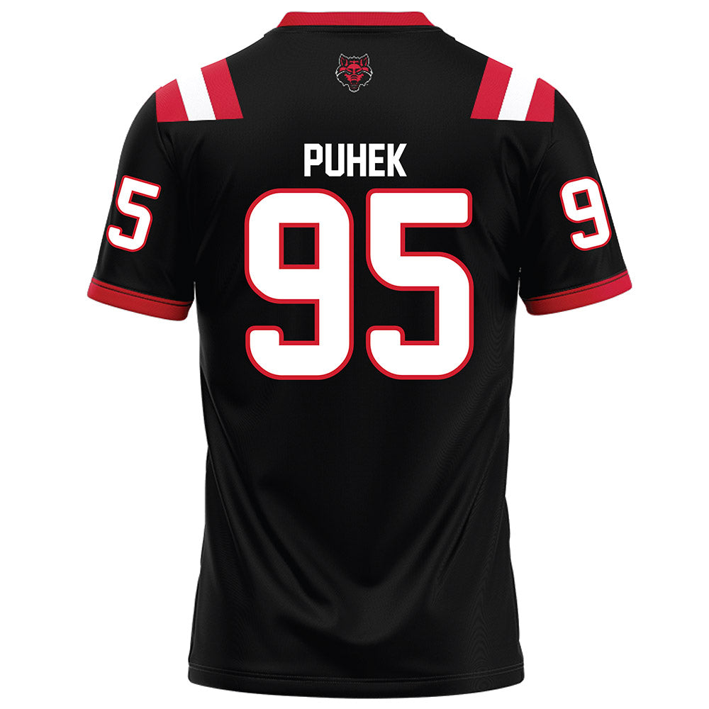 Arkansas State - NCAA Football : Thomas Puhek - Black Football Jersey