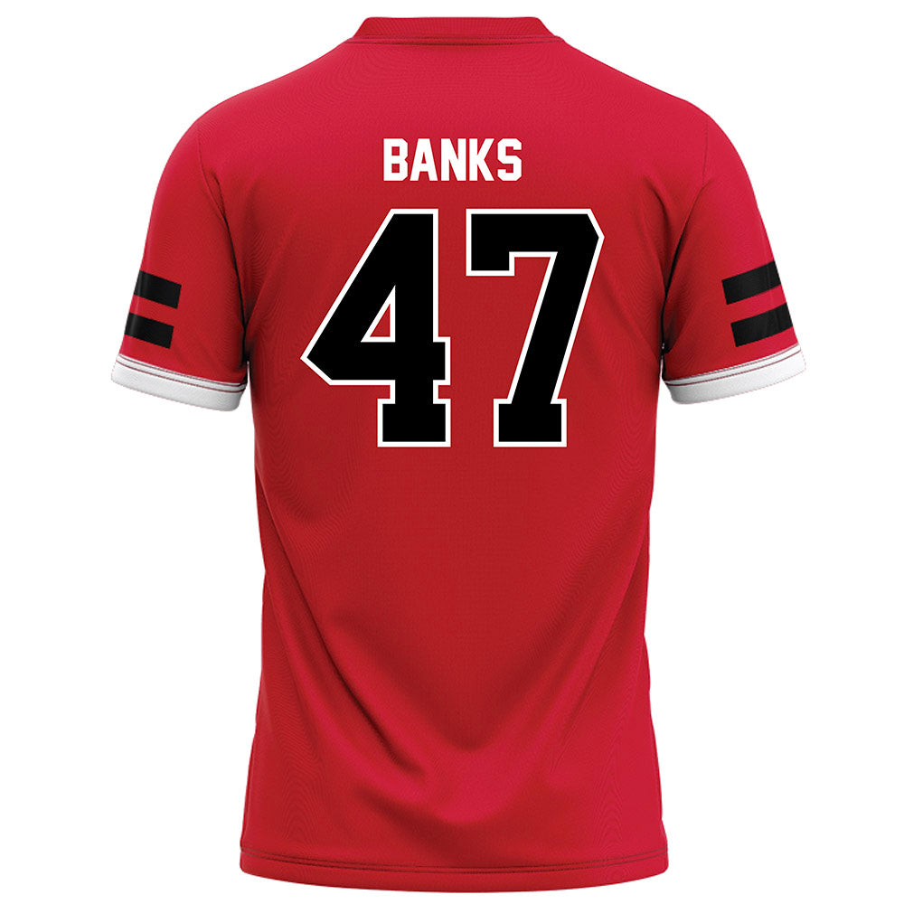 Arkansas State - NCAA Football : Lucas Banks - Red Football Jersey