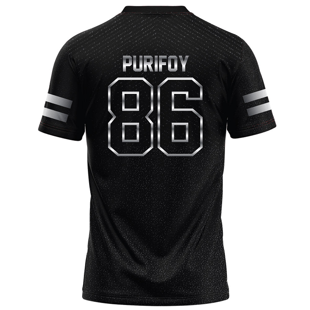 Arkansas State - NCAA Football : Skylar Purifoy - Melange Black Football Jersey