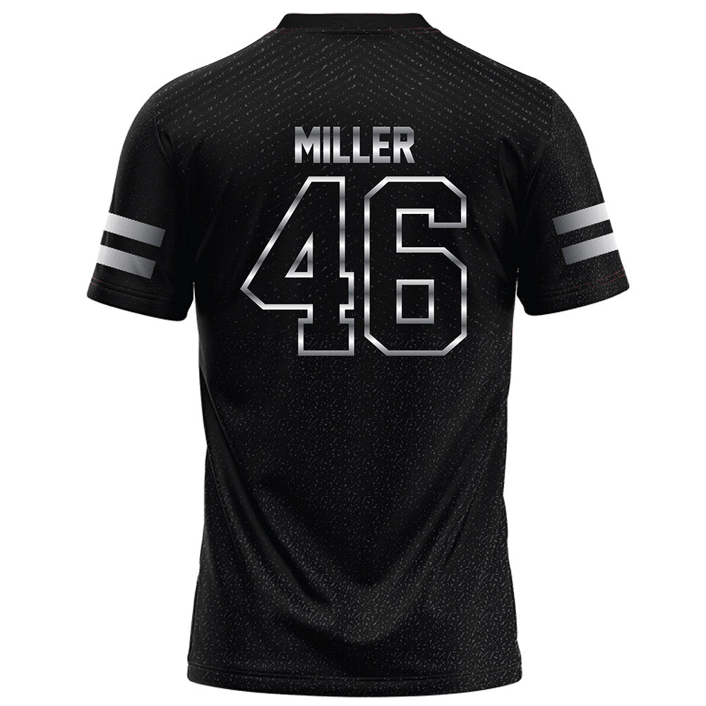 Arkansas State - NCAA Football : Nicholas Miller - Melange Black Football Jersey-1