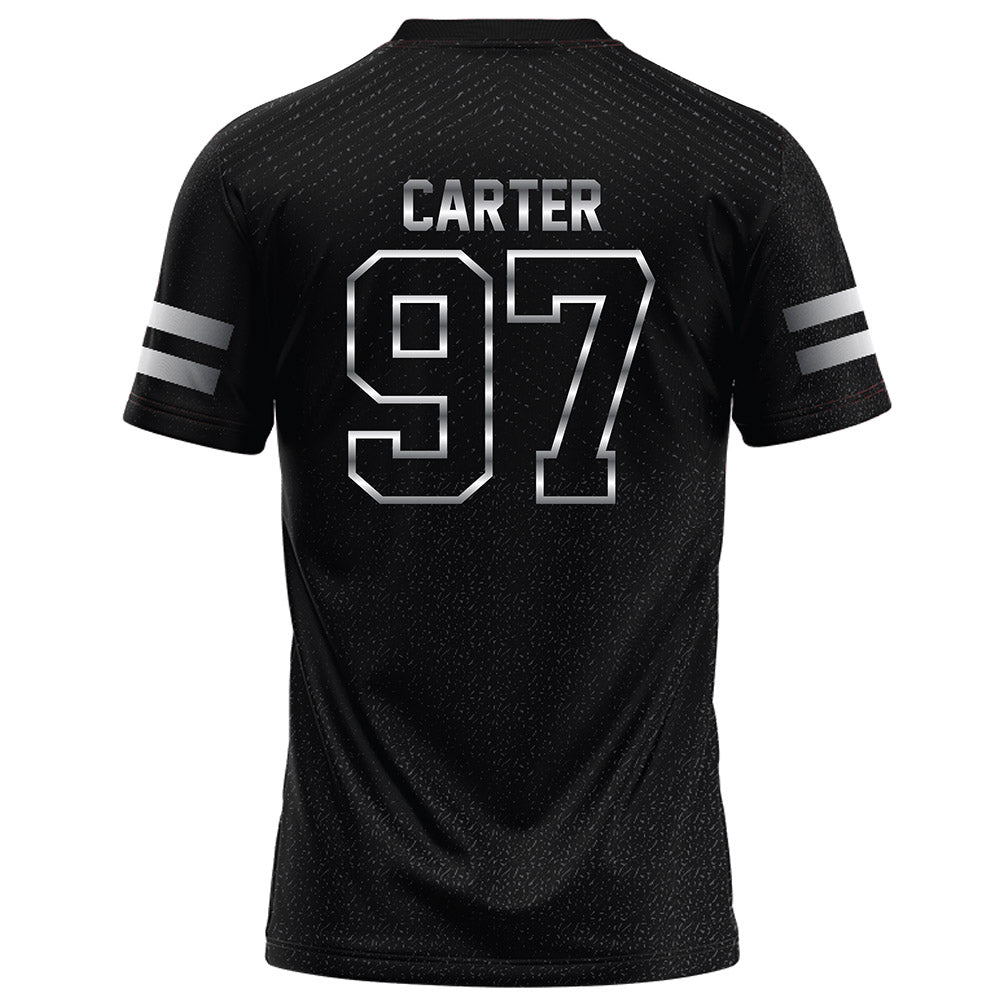 Arkansas State - NCAA Football : Tony Carter - Melange Black Football Jersey-1