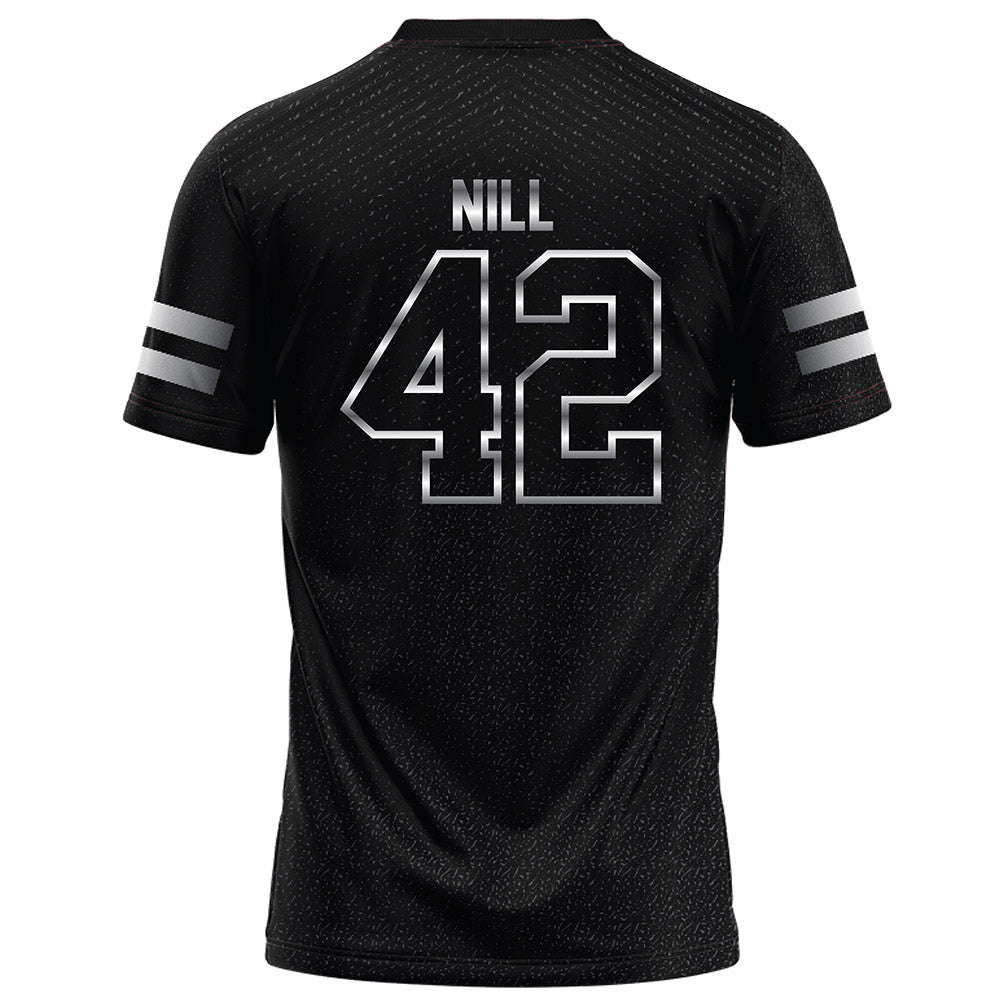 Arkansas State - NCAA Football : Kyle Nill - Melange Black Football Jersey-1