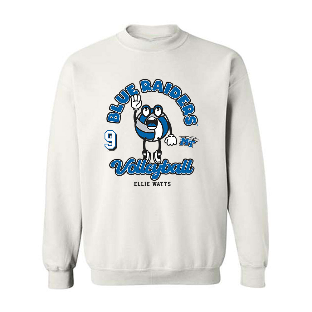 MTSU - NCAA Women's Volleyball : Ellie Watts - Fashion Shersey Crewneck Sweatshirt-0