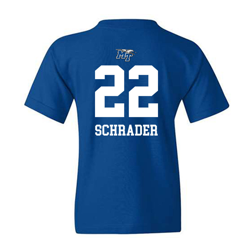 MTSU - NCAA Women's Volleyball : Aowyn Schrader - Replica Shersey Youth T-Shirt-1