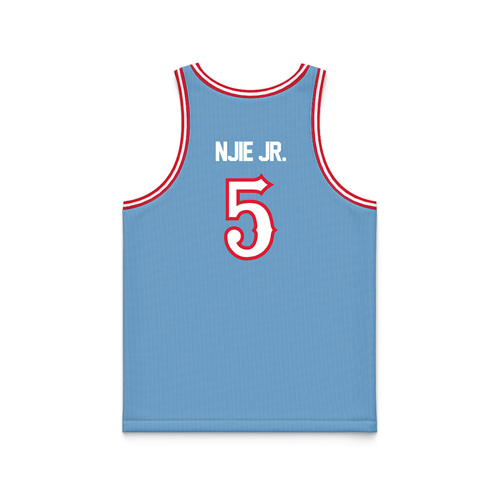 Dayton - NCAA Men's Basketball : Adam Njie Jr. - Blue Basketball Jersey-1