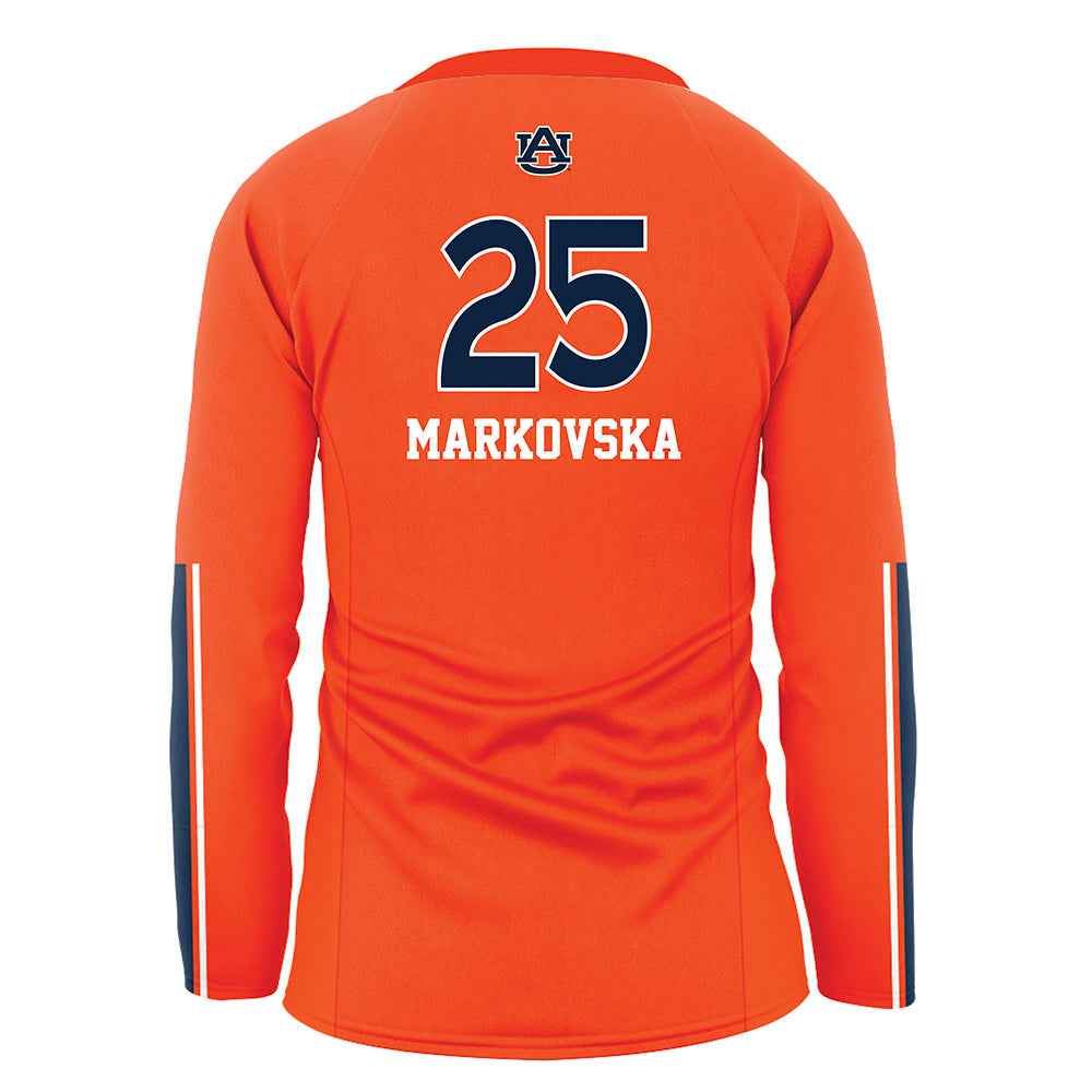 Auburn - NCAA Women's Volleyball : Lizzy Markovska - Orange Volleyball Jersey-1
