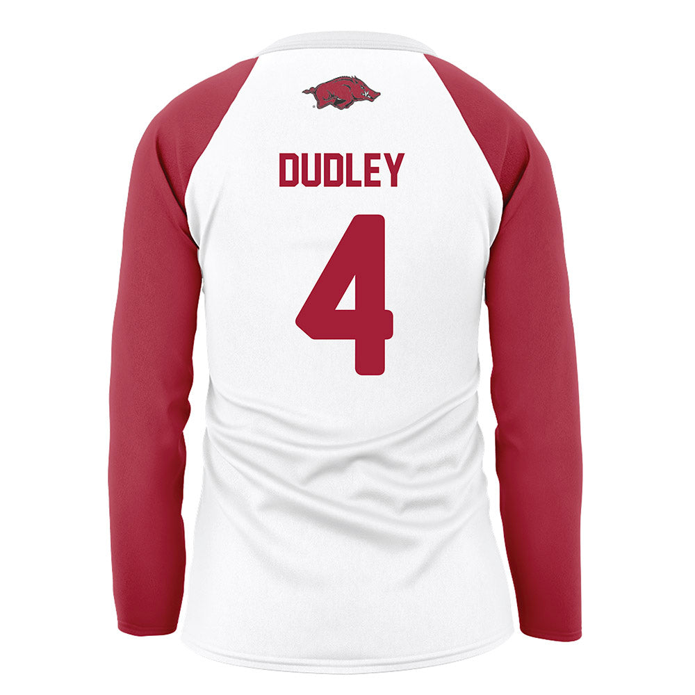 Arkansas - NCAA Women's Volleyball : Lily Dudley - White Volleyball Jersey