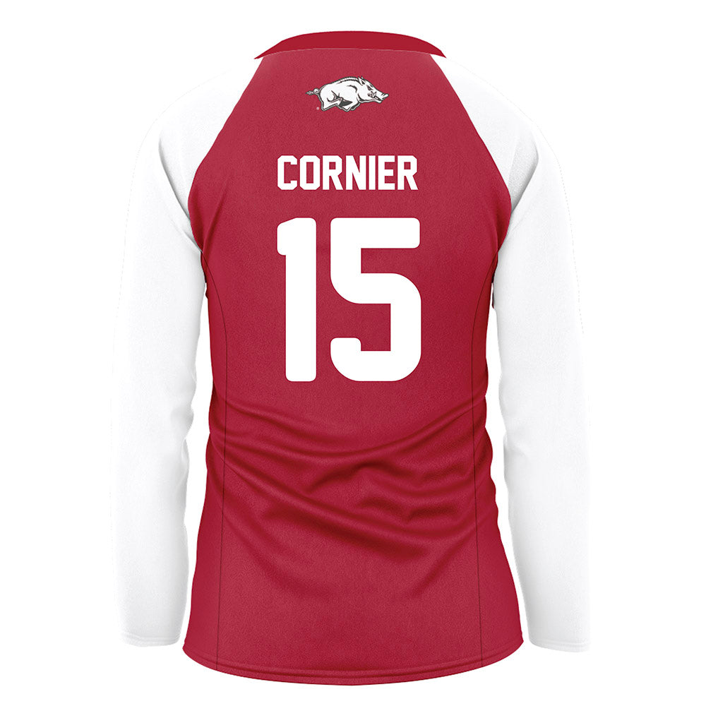 Arkansas - NCAA Women's Volleyball : Gaby Cornier - Red Volleyball Jersey-1
