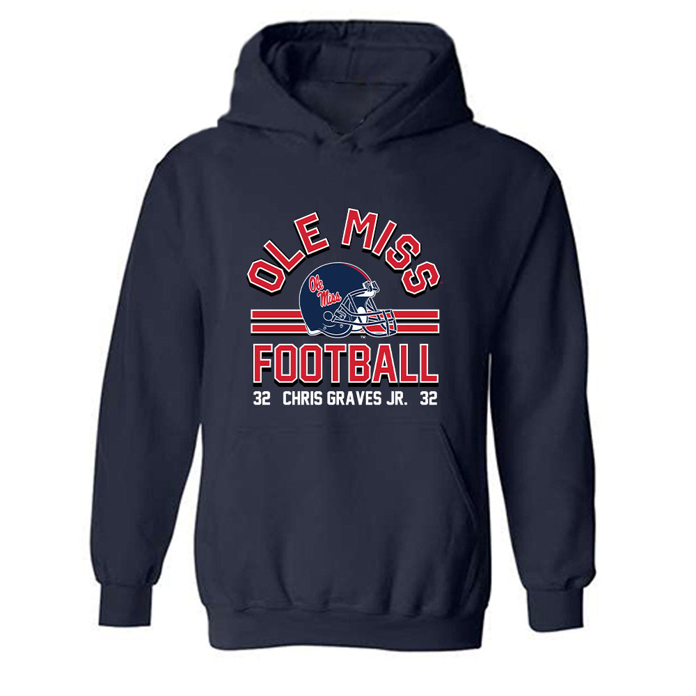 Ole Miss - NCAA Football : Chris Graves Jr. - Classic Fashion Shersey Hooded Sweatshirt-0