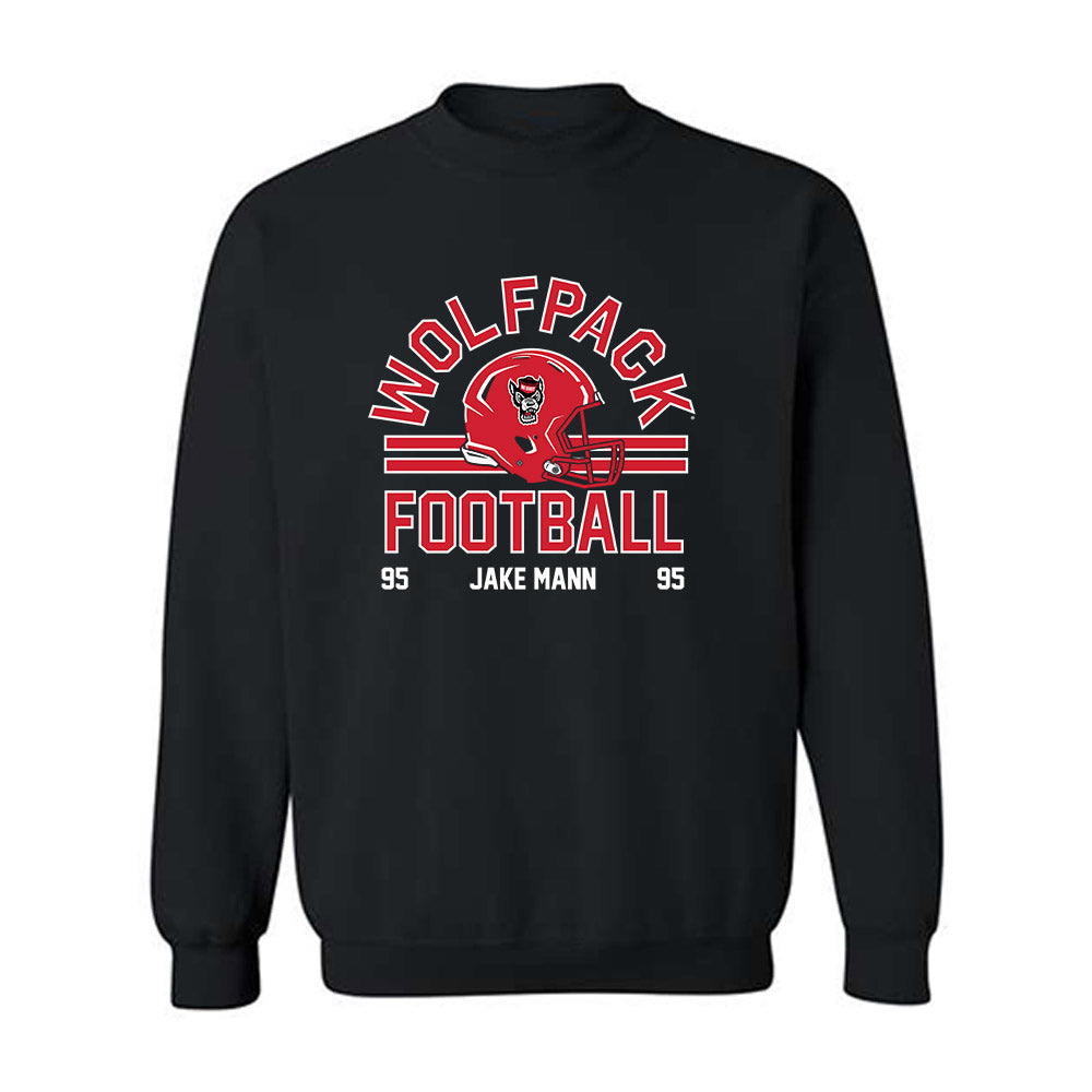 NC State - NCAA Football : Jake Mann - Classic Fashion Shersey Crewneck Sweatshirt-0