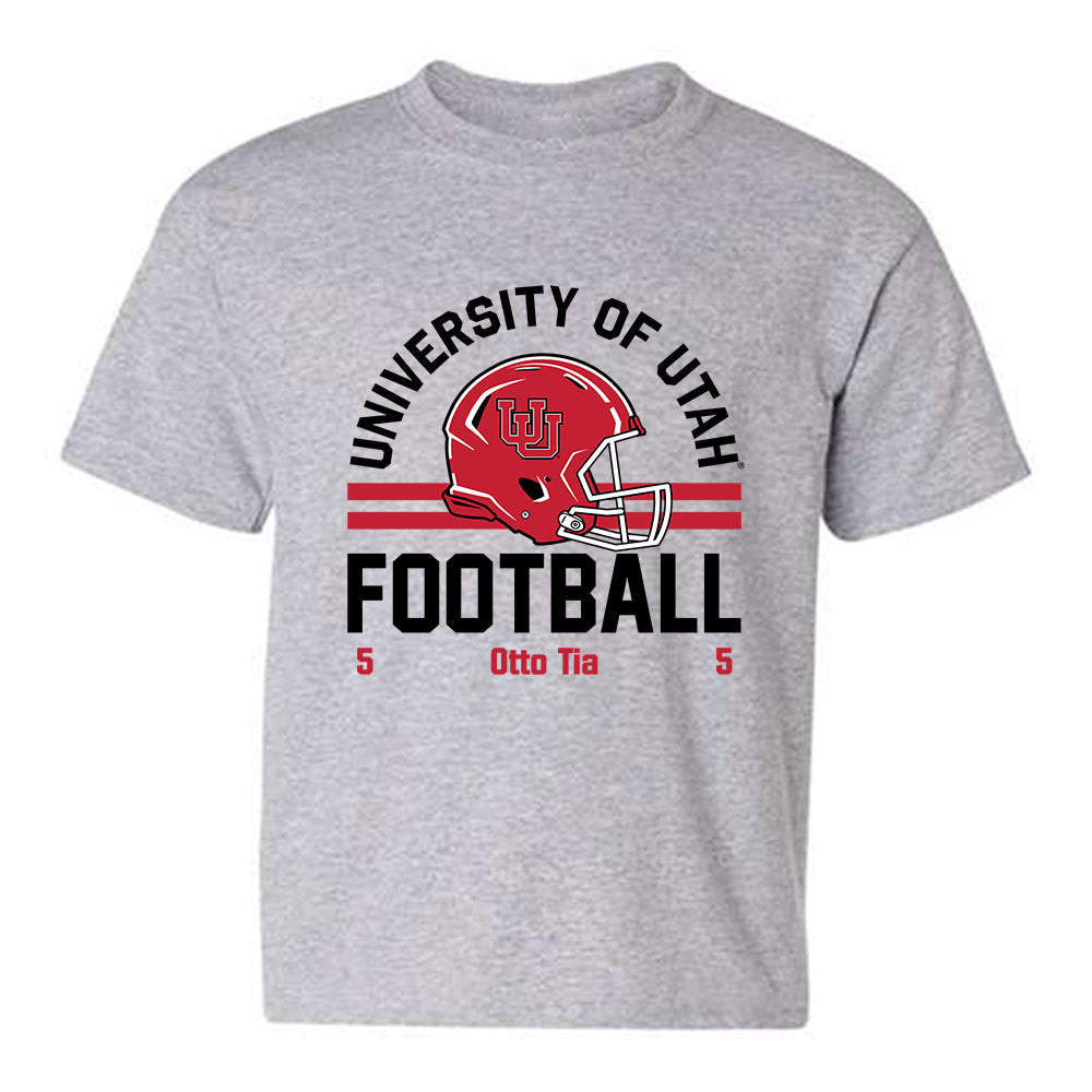 Utah - NCAA Football : Otto Tia - Classic Fashion Shersey Youth T-Shirt-0