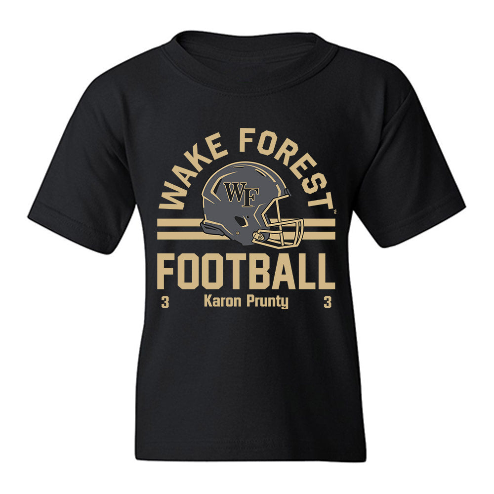 Wake Forest - NCAA Football : Karon Prunty - Classic Fashion Shersey Youth T-Shirt-0