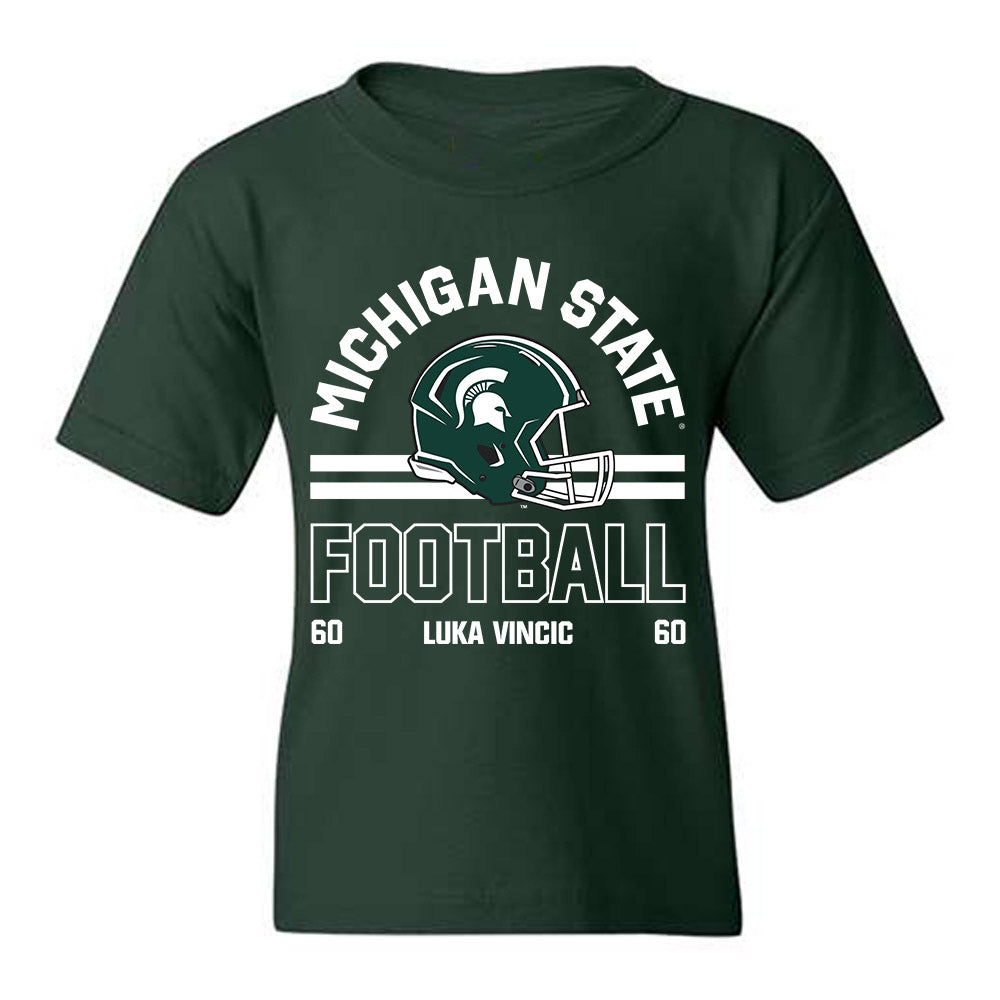Michigan State - NCAA Football : Luka Vincic - Classic Fashion Shersey Youth T-Shirt-0