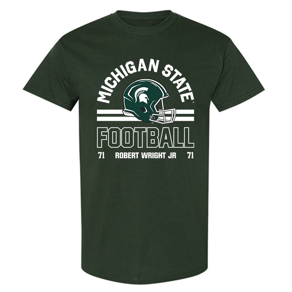 Michigan State - NCAA Football : Robert Wright Jr - Classic Fashion Shersey T-Shirt-0