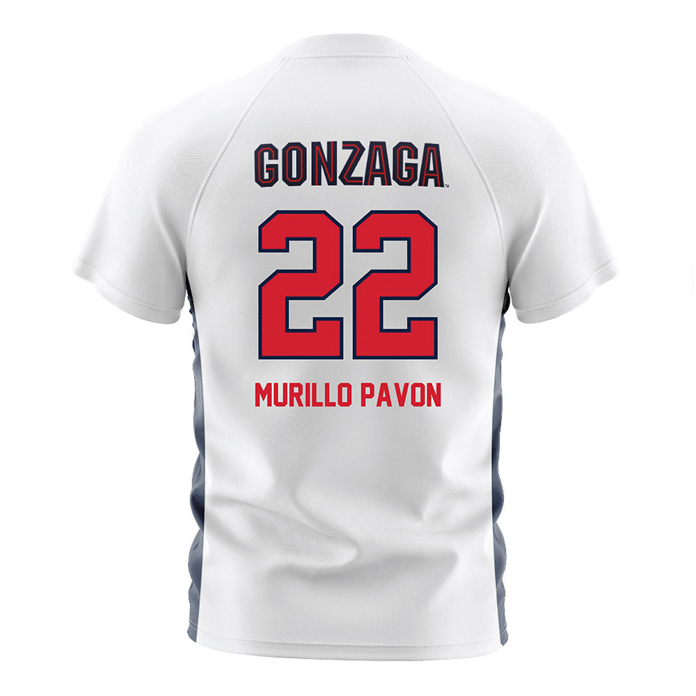 Gonzaga - NCAA Men's Soccer : Carlos Murillo Pavon - White Soccer Jersey-1