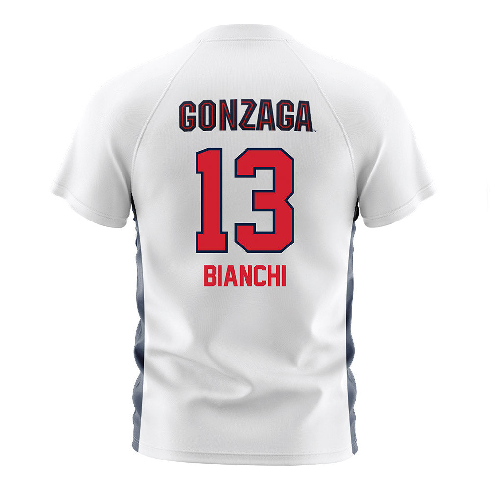 Gonzaga - NCAA Men's Soccer : Nicholas Bianchi - White Soccer Jersey-1