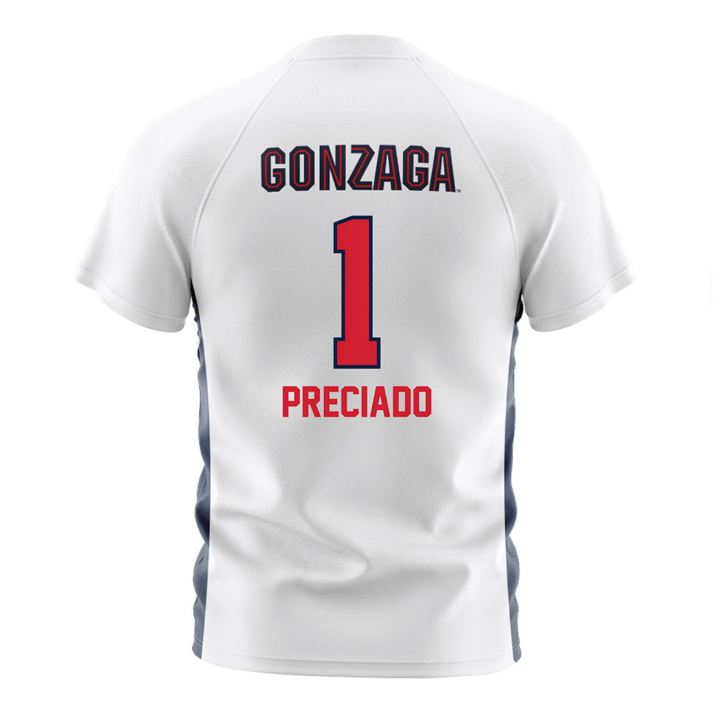 Gonzaga - NCAA Men's Soccer : Chema Preciado - White Soccer Jersey-1