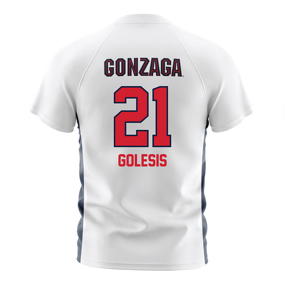 Gonzaga - NCAA Men's Soccer : Nico Golesis - White Soccer Jersey-1