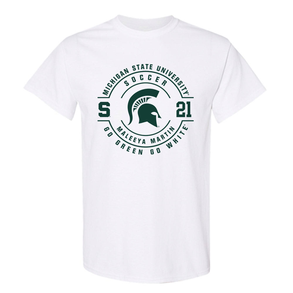 Michigan State - NCAA Women's Soccer : Maleeya Martin - Classic Fashion Shersey T-Shirt-0