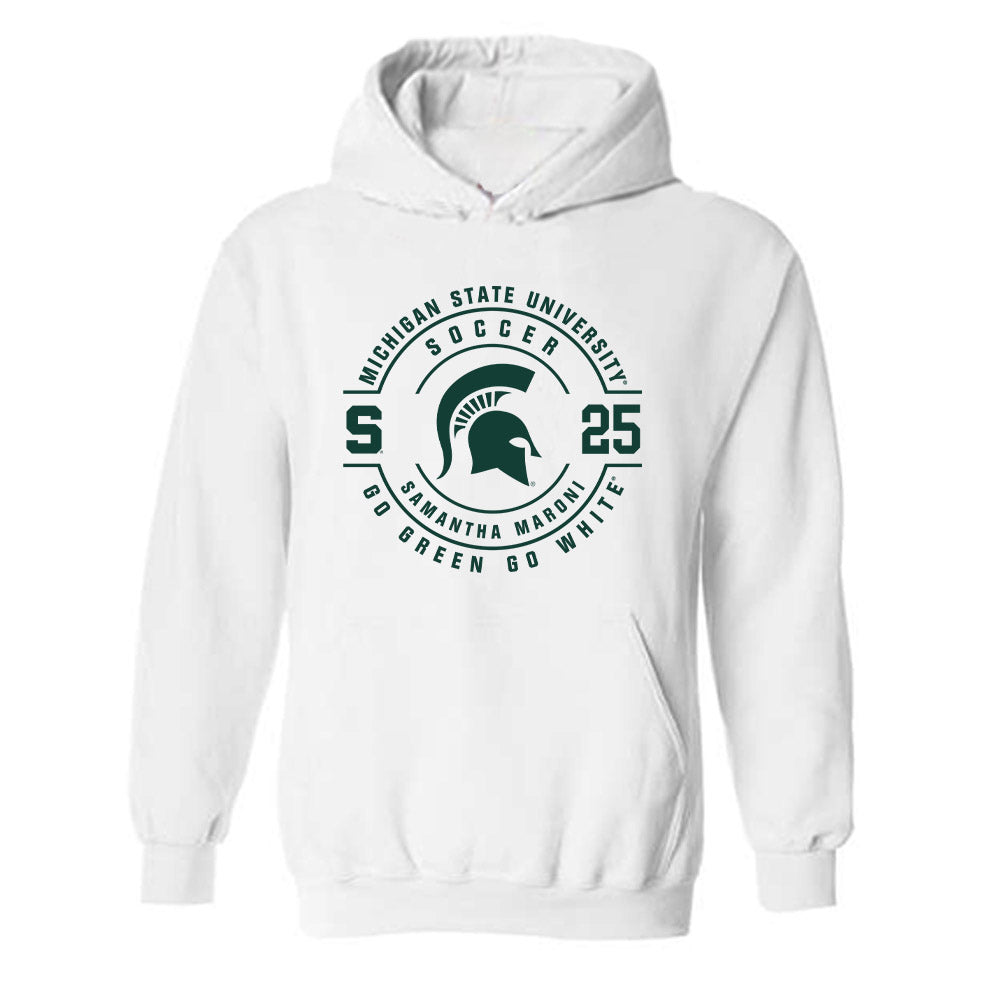 Michigan State - NCAA Women's Soccer : Samantha Maroni - Classic Fashion Shersey Hooded Sweatshirt-0