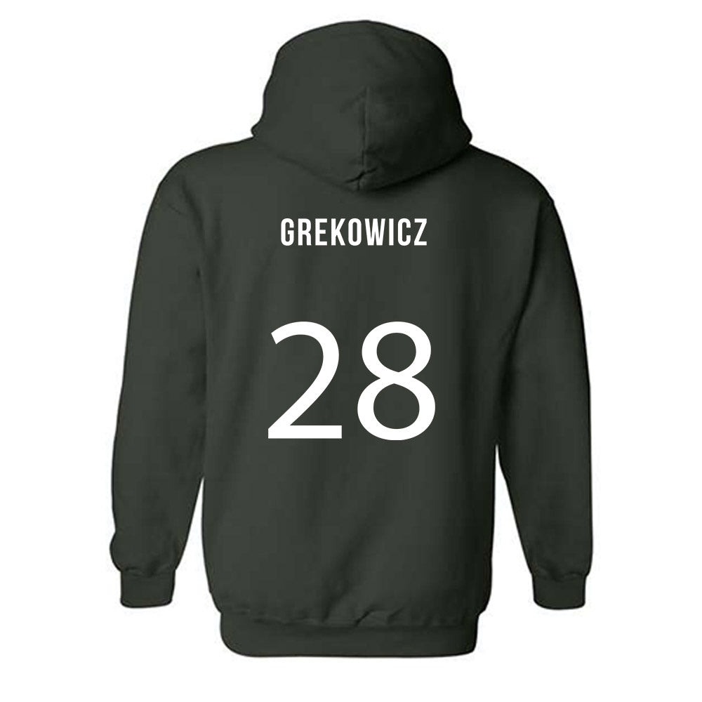 Michigan State - NCAA Men's Soccer : Jake Grekowicz - Replica Shersey Hooded Sweatshirt-1